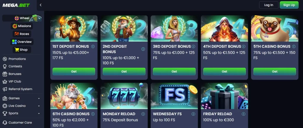 Bonussen en Promoties bij MegaBet